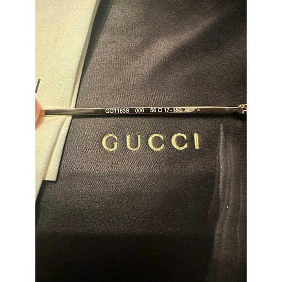 Gucci GG1183S NEW sunglasses gold metal  aviator frame/brown gradient lenses main image 7